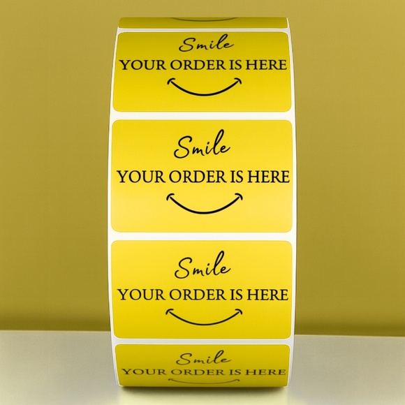 Smile Your Order Is Here Stickers Packaging Labels for Small Business THANK YOU - Picture 2 of 11